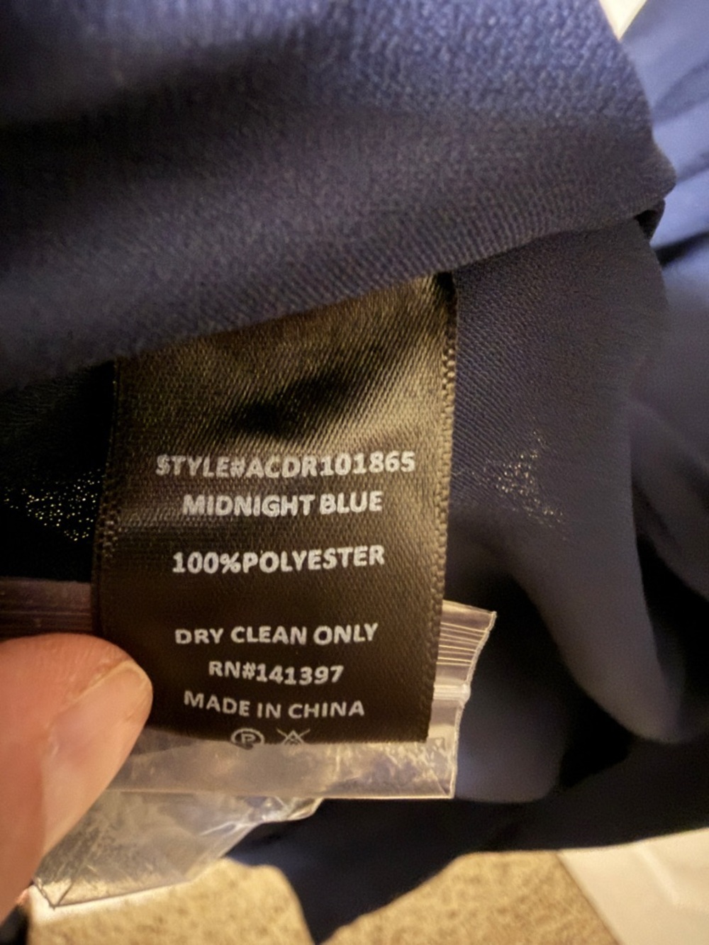ASTR The Label Midnight Blue Satin Wrap Midi Dress Cutout NWT Small - Picture 6 of 8